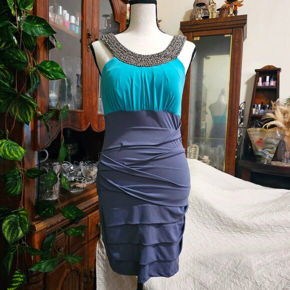 City Triangles Dresses & Skirts - City Triangles Beaded Two Color Dress